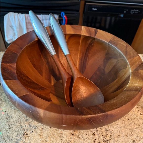 nambe Other - Wooden salad bowl - Nambe